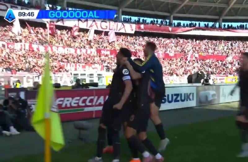 para el triunfo de Torino en la Serie A. Foto: Captura