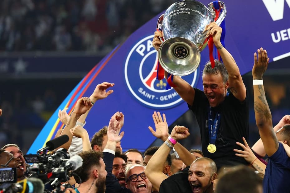 Los festejos del PSG. Foto: EFE.