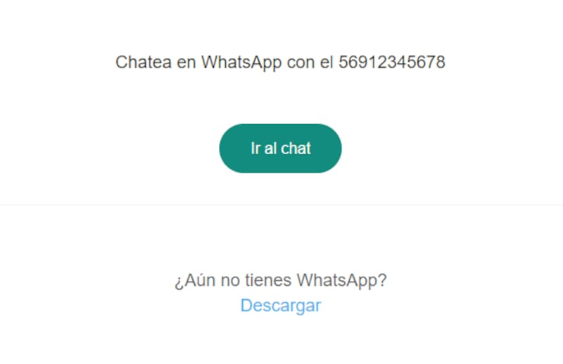 Así se verá el enlace una vez seleccionado.