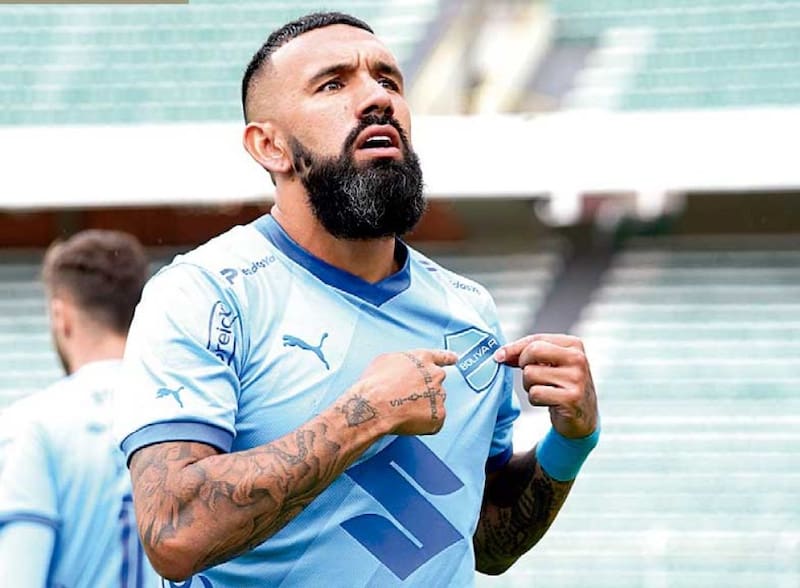 Ronnie Fernández, delantero de Bolívar. Foto: El Potosí.