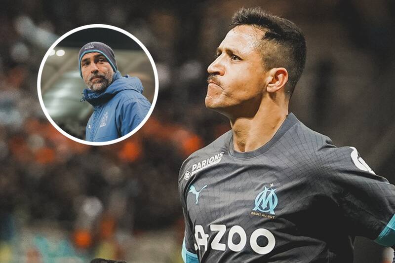 El camino de Alexis Sánchez e Igor Tudor se podría separar en los próximos meses (Foto: OM_Officiel)
