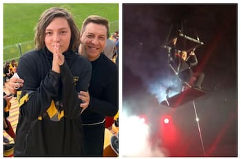 "La ca...": Nineteen Elevnn compartió su reacción ante la entrada al estilo Daddy Yankee de su padre, Julio César Rodríguez