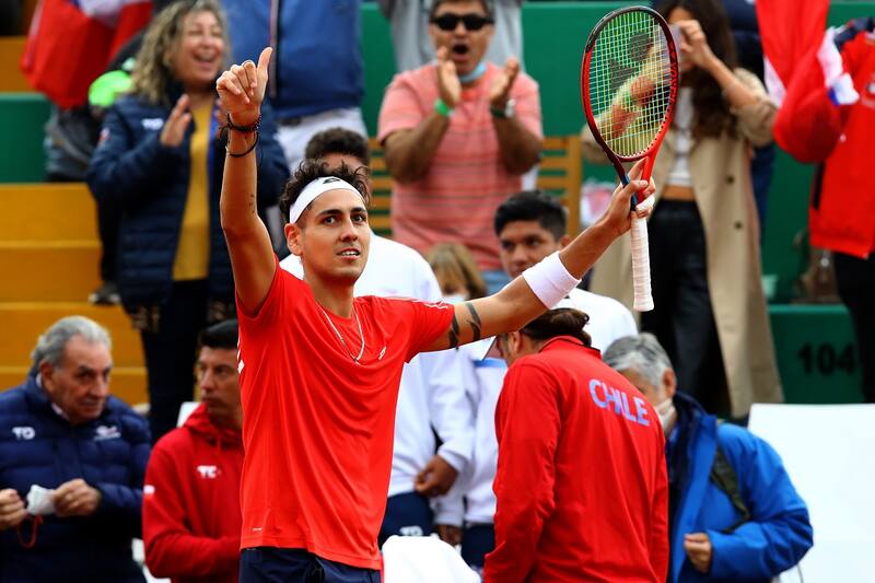 Alejandro Tabilo, Chile vs Perú en Copa Davis. Agencia Aton