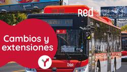 Estos son los 4 cambios y extensiones de recorridos que informó Red Movilidad durante este 2024