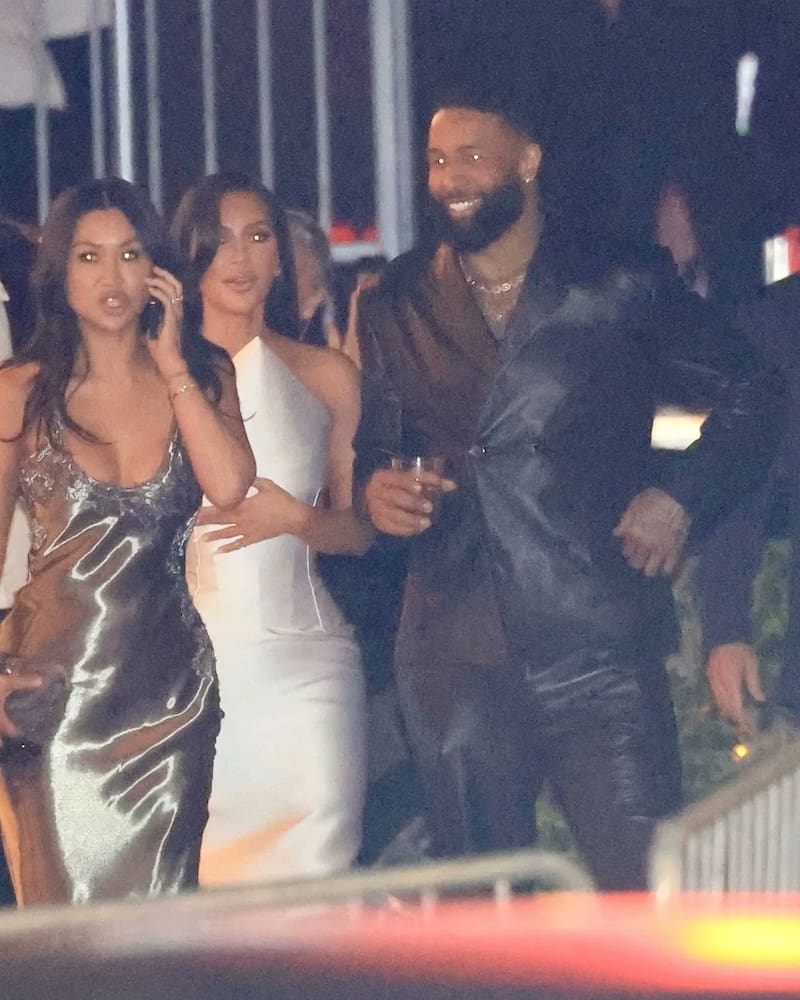 Kim Kardashian y Odell Beckham Jr. en la fiesta después de los Premios Oscar 2024.