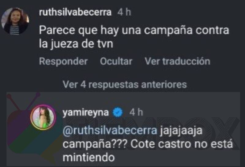 Yamila Reyna se sumó a las críticas hacia Carmen Gloria Arroyo. Créditos: Instagram