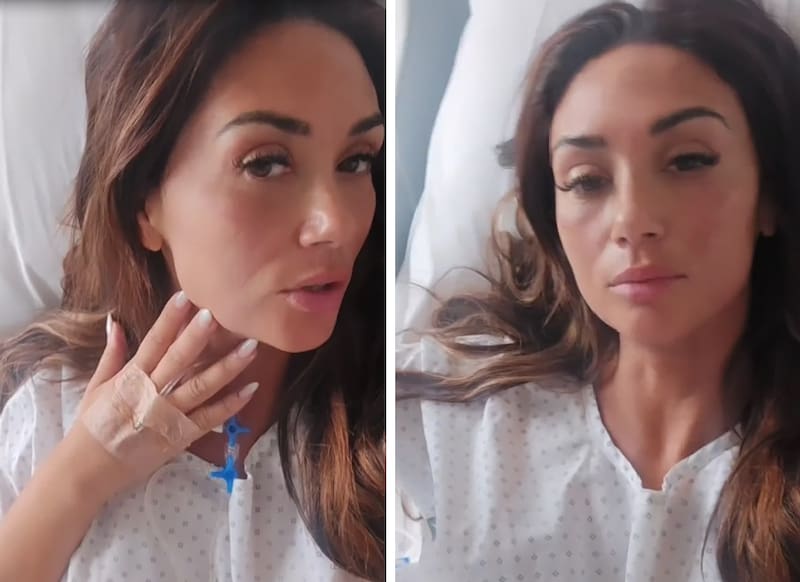 Pamela Díaz desde la clínica informando a sus seguidores. Créditos: Instagram