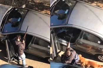 VIDEO | "¡No me mate, por favor!": Conductor sufrió violento asalto con rifle en Constitución