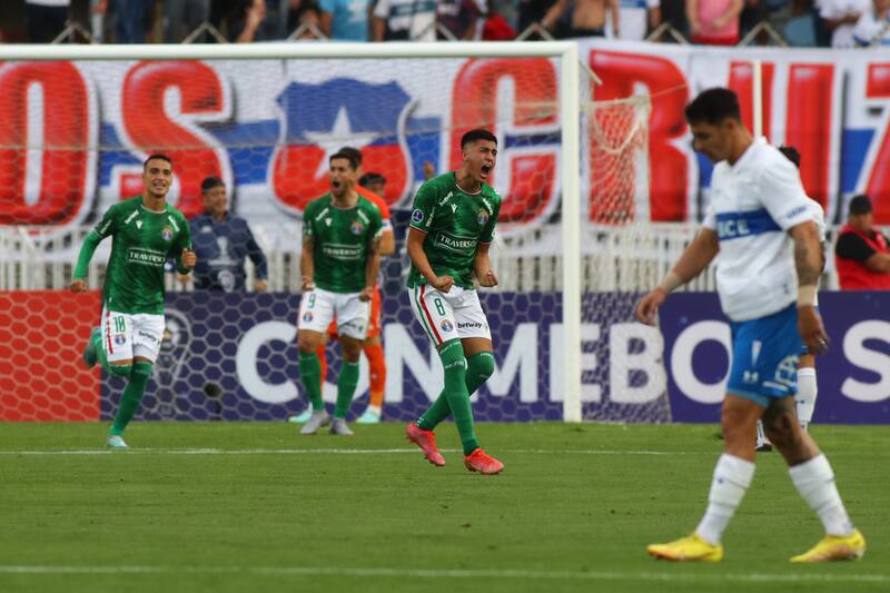 Matías Sepúlveda fue figura en el triunfo de Audax Italiano ante la UC en Copa Sudamericana. Crédito: Agencia Aton.