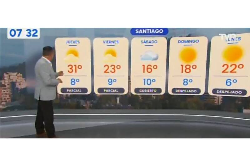 Este fue el pronóstico del tiempo que entregó Iván Torres.
Créditos: TVN.