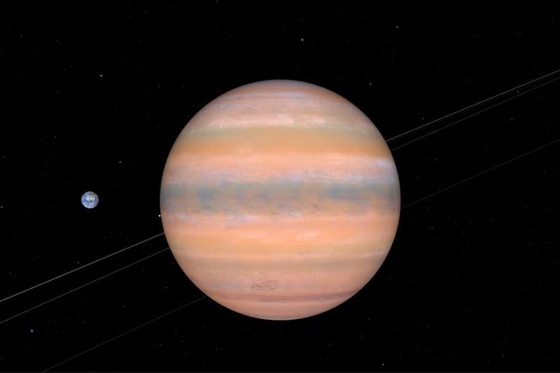 Comparativa entre la Tierra (a la izquierda) y el exoplaneta Gliese 12 b (a la derecha).