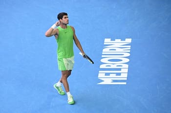 VIDEO | Cinco horas de intensa lucha y Carlos Alcaraz es capaz de hacer esto en el Australian Open