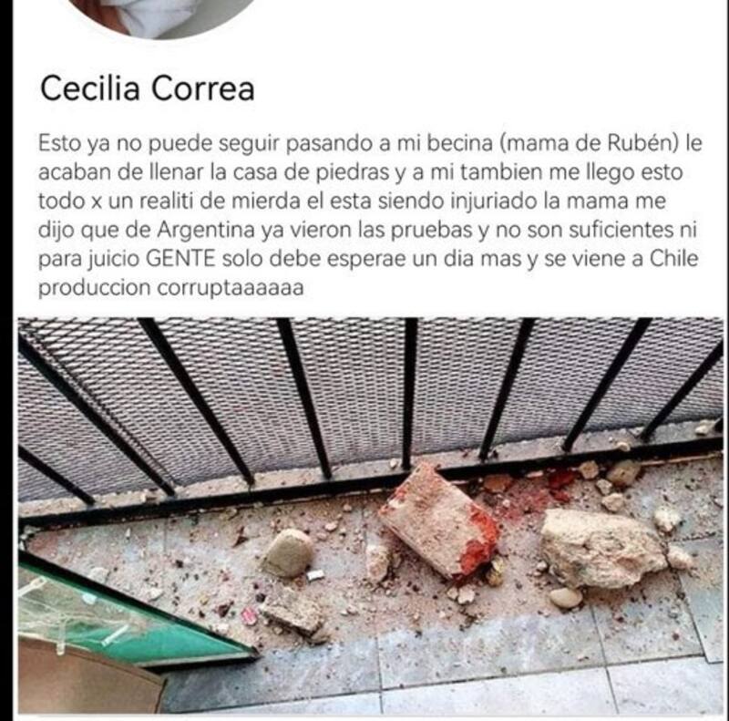 Cecilia Correa, vecina de la madre de Rubén Gutiérrez de "Gran Hermano" Chile denuncia ataque a casa de madre del ex jugador
