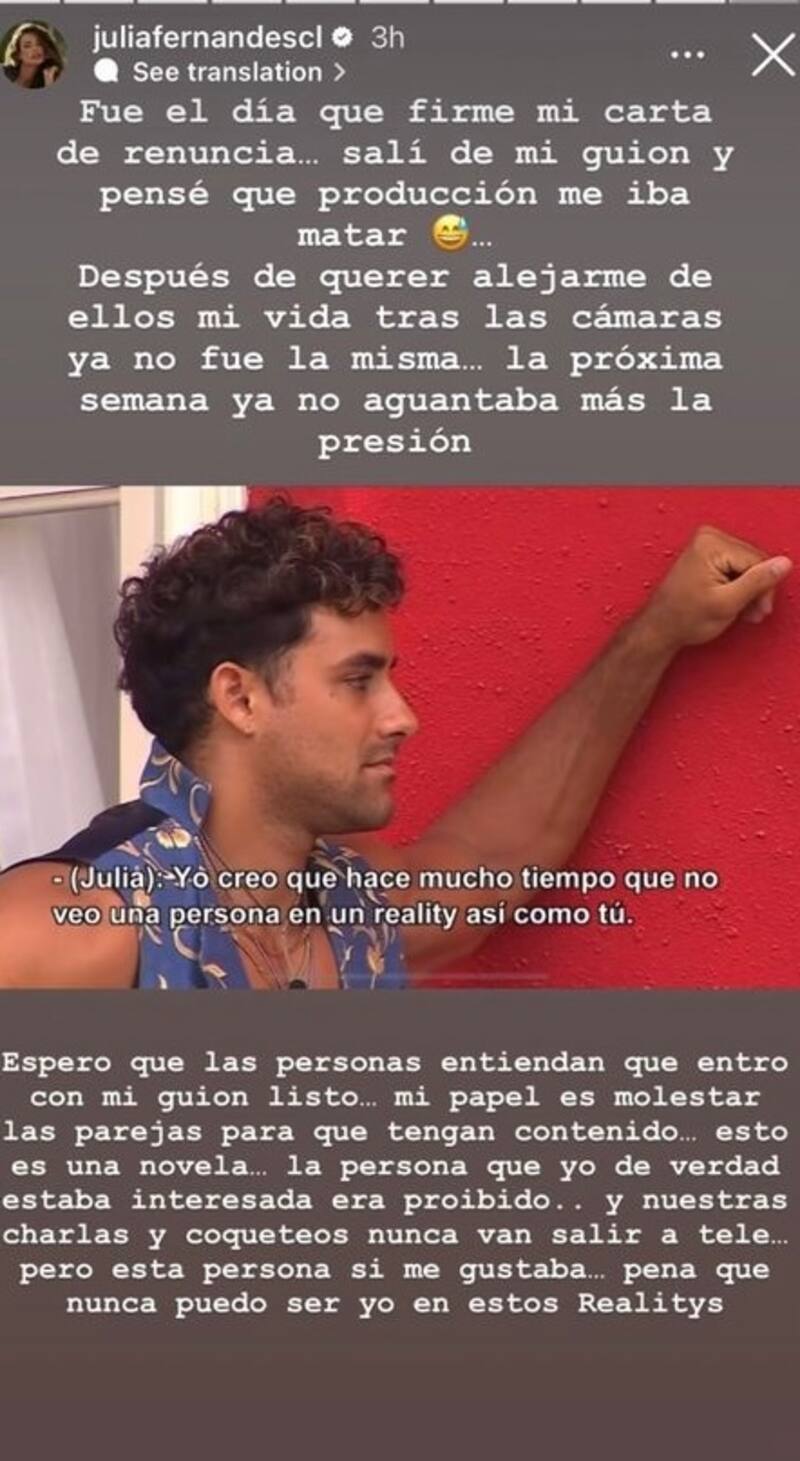 Julia Fernandes confesó que se enamoró en "Ganar o Servir".