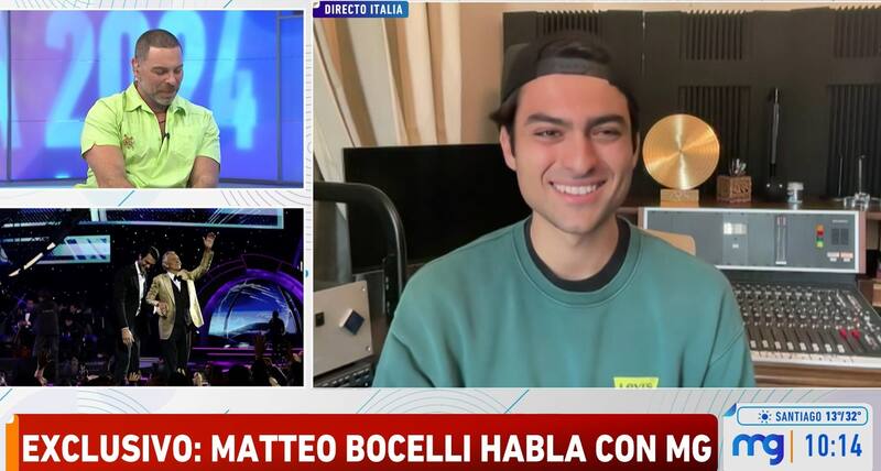 Matteo Bocelli ya trabaja en su nuevo disco. Créditos: Pantallazo Mega