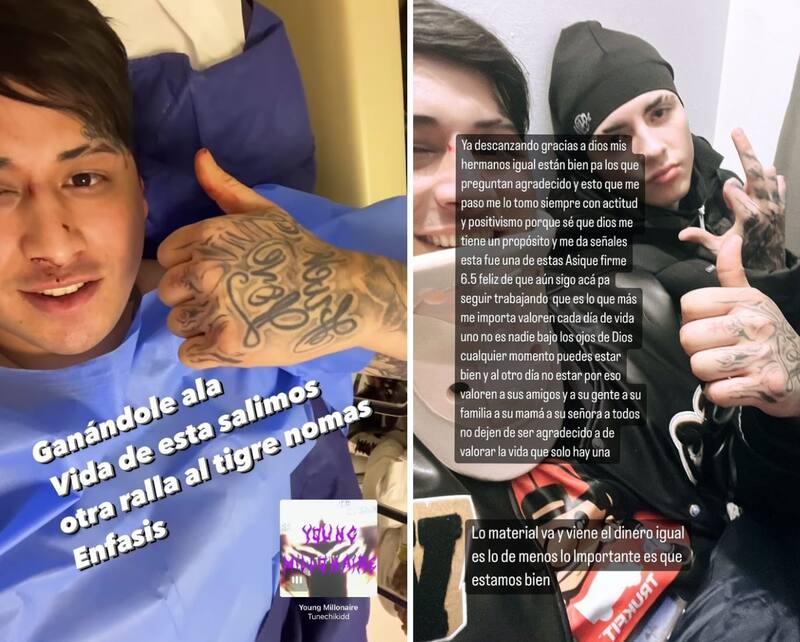 Tunechikidd salvó ileso del accidente. Créditos: Instagram