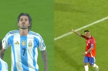 No se vio por TV: el tenso cruce de Arturo Vidal y Rodrigo De Paul con polémicos gestos