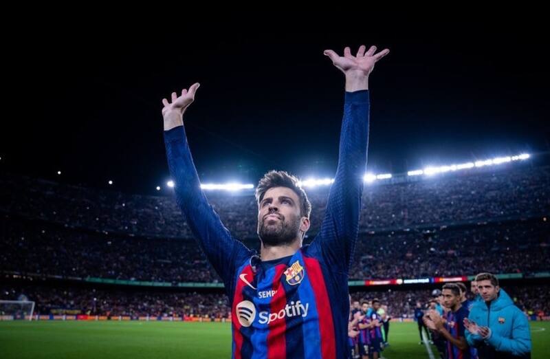 Gerard Piqué en su despedida de FC Barcelona.