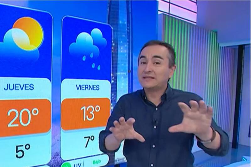El periodista experto en meteorología indicó que el fenómeno se dará "solo algunas horas y de una intensidad débil".