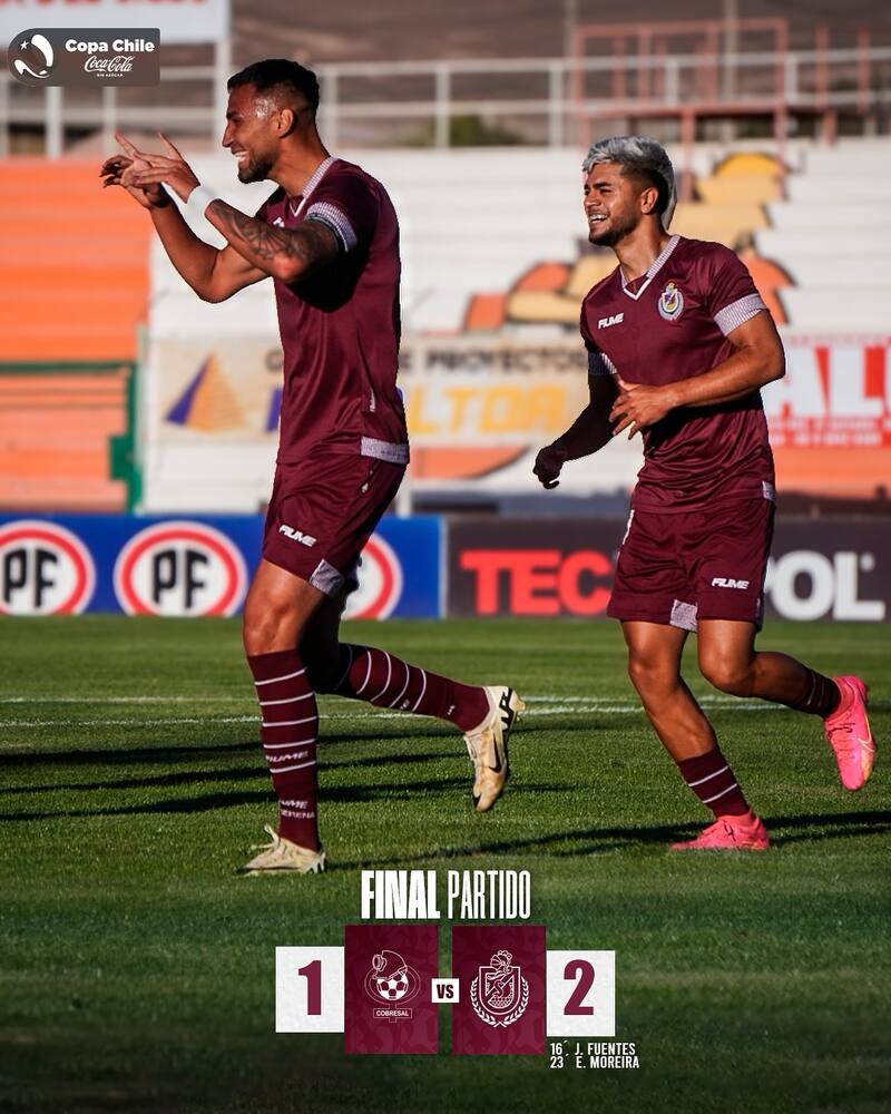 Los Cementeros vencieron a Cobresal por 2-1 en su debut en Copa Chile. Foto: Instagram de La Serena.