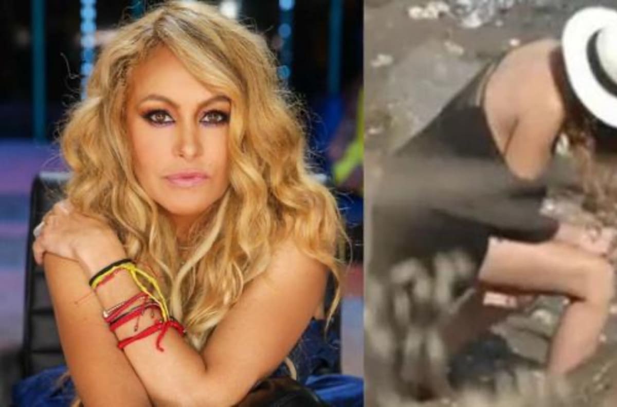 Se llenó de memes: Paulina Rubio es captada haciendo sus necesidades en la playa