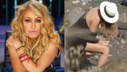 Se llenó de memes: Paulina Rubio es captada haciendo sus necesidades en la playa