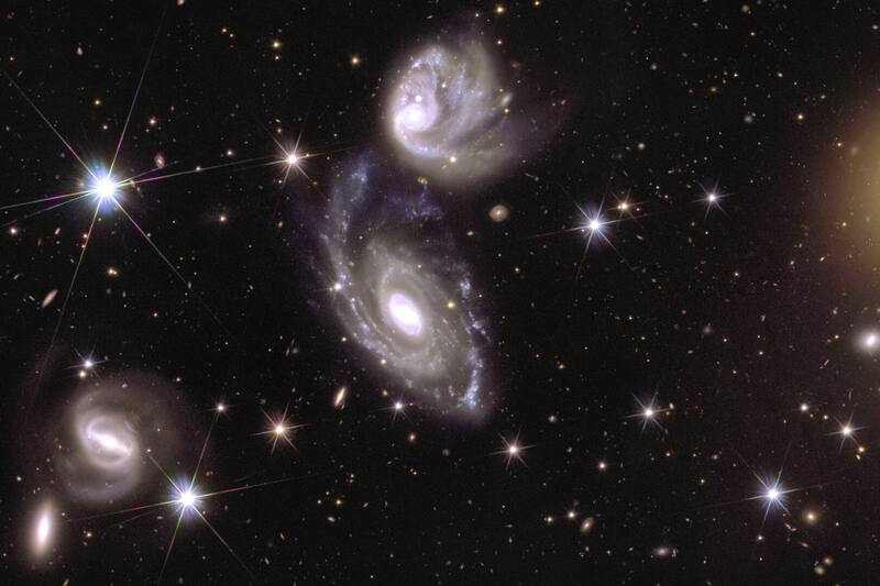 Registro de galaxias interactuando entre sí.