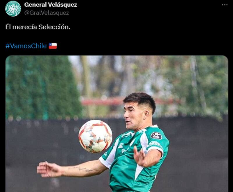 La publicación de General Velásquez tras liberarse la nómina final de La Roja para la Copa América