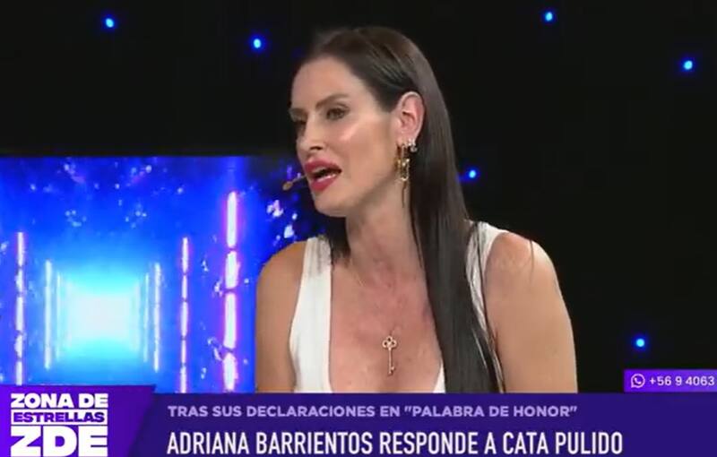 Adriana Barrientos le mandó su apoyo a Cata Pulido. Créditos: Pantallazo Zona Latina