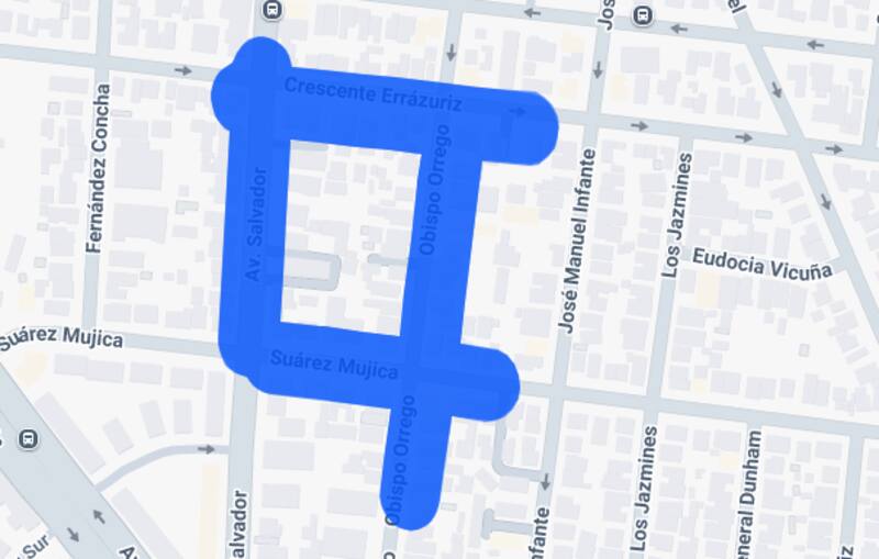 El corte está programado hasta las 17:00 horas en este sector. Foto: Enel.