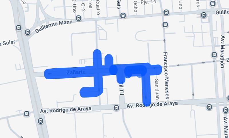 Solo estas calles se verán afectadas por el corte de luz programado. Foto: Enel.