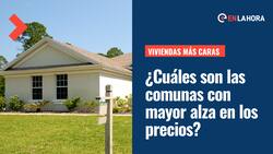 ¿Cuáles son las tres comunas de la Región Metropolitana con mayor alza en los precios de las casas?