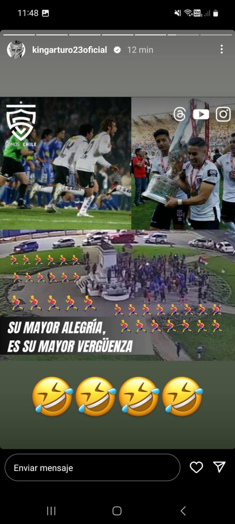 Arturo Vidal se burla de la U.