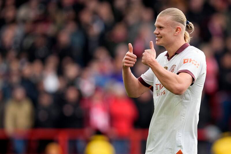 Erling Haaland marcó para Manchester City en Premie League. EFE