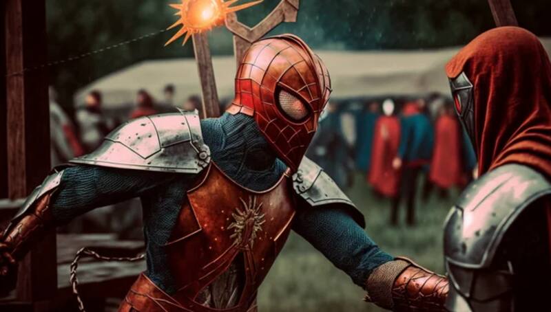 Spider-Man en la época medieval, según la IA
