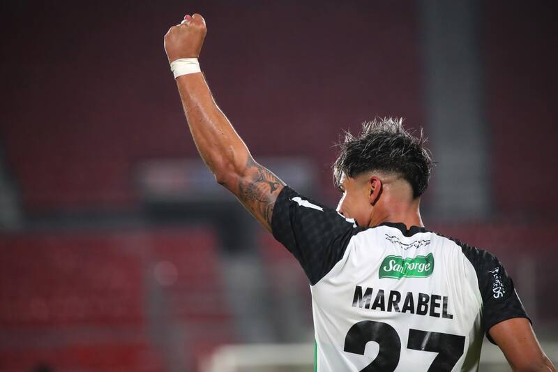 El paraguayo celebrando por Copa Sudamericana. Foto: Agencia Aton