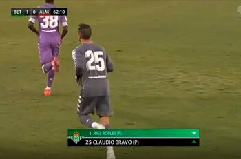 Con el 25: Claudio Bravo hizo su debut en el Betis de Manuel Pellegrini
