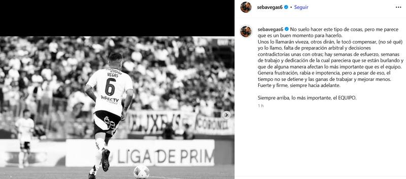 El descargo del central tras su expulsión en Colo Colo