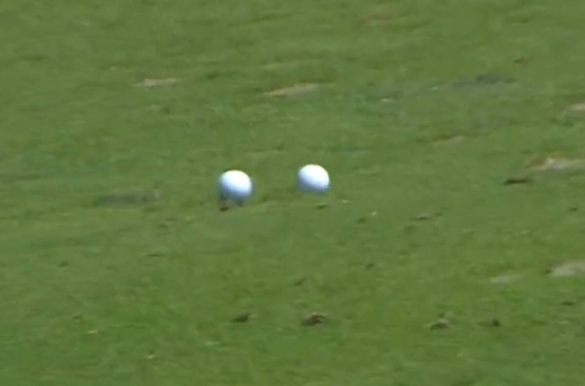 VIDEO | No pasa casi nunca en el golf: pelota golpeó la de un rival y la movió en el Canadian Open