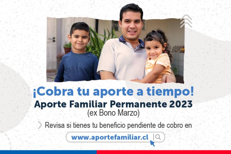 Los beneficiarios tienen hasta el próximo 15 de diciembre para cobrar el Aporte Familiar Permanente 2023.