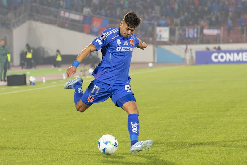 en el duelo de Universidad de Chile frente a Carabobo por Copa Libertadores 2025.