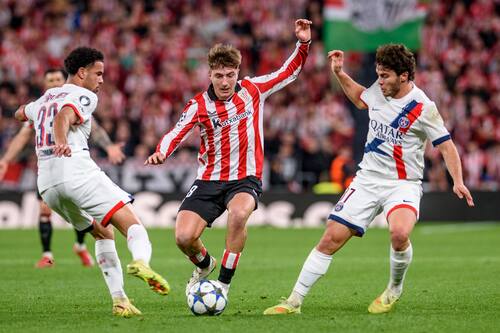 Athletic Club igualó ante PSG. Foto: EFE.