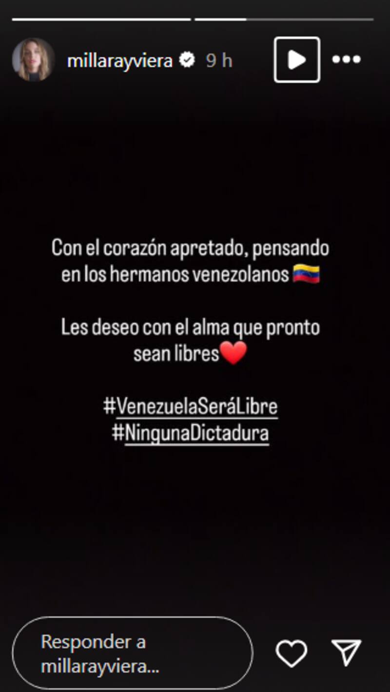 Millaray Viera se pronunció frente a las elecciones en Venezuela.