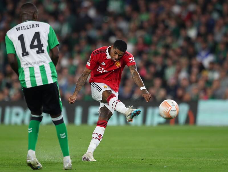 Marcus Rashford terminó por eliminar al Betis de Pellegrini. Foto: Twitter Europa League.