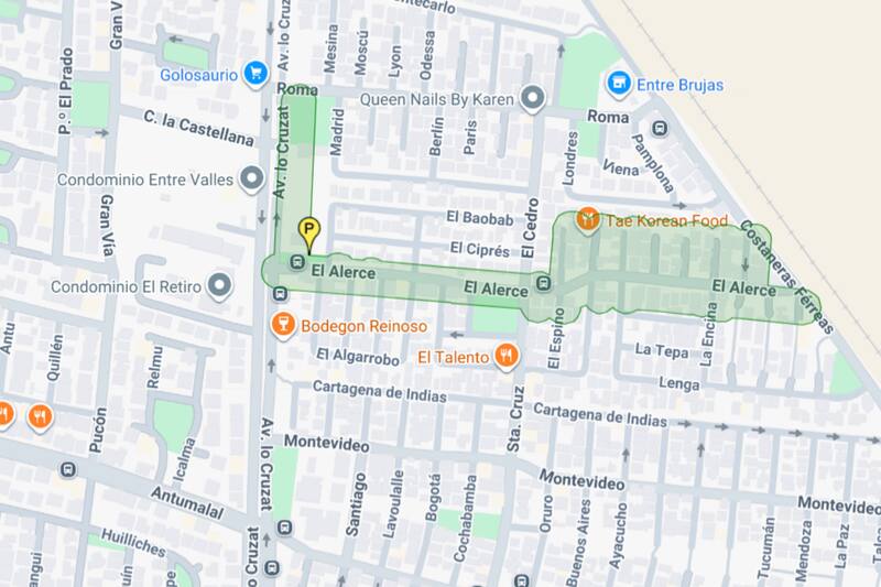 En este sector, el corte de agua durará al menos ocho horas. Créditos: Aguas Andinas.