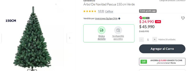 Este es el producto que Falabella tiene con un 64% de descuento.