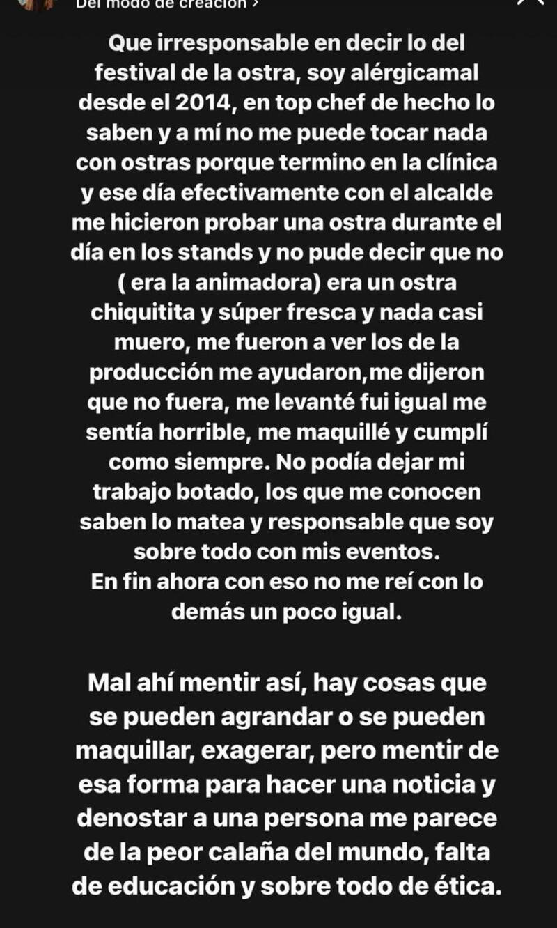 Gianella Marengo se descarga en sus redes sociales.