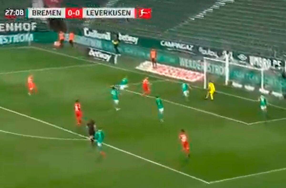 Bayer Leverkusen se puso en ventaja con un gran cabezazo de Havertz