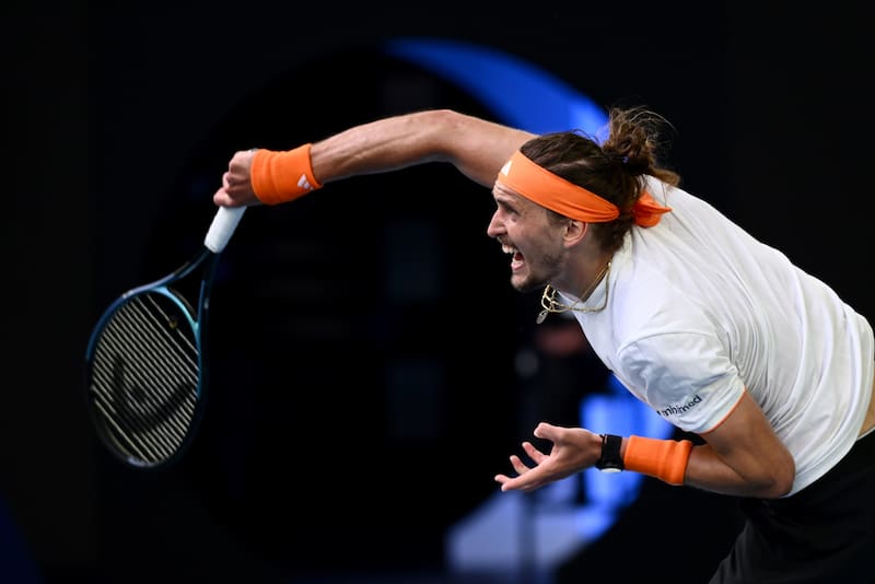 El alemán luchó incansablemente en un partidazo contra Carlos Alcaraz. Foto: Agencia EFE.