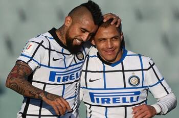 VIDEO: El loco festejo de Alexis Sánchez y Arturo Vidal con el millonario dueño chino del Inter de Milán